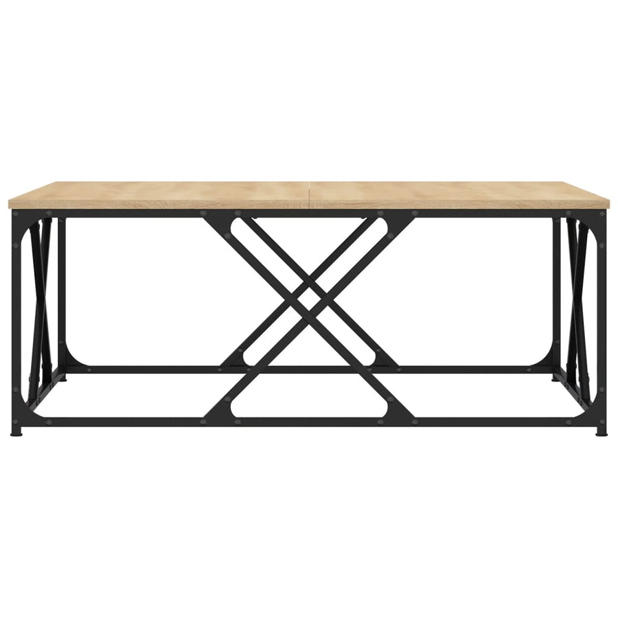 Salontafel Bewerkt Hout Kleurig 100 x 100 x 40 cm Sonoma eiken