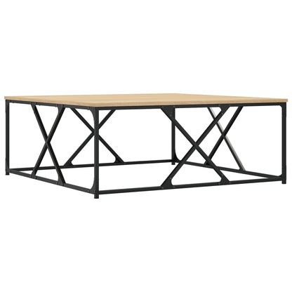Salontafel Bewerkt Hout Kleurig 100 x 100 x 40 cm Sonoma eiken