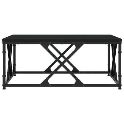 Salontafel Bewerkt Hout 70 x 70 x 30 cm Zwart