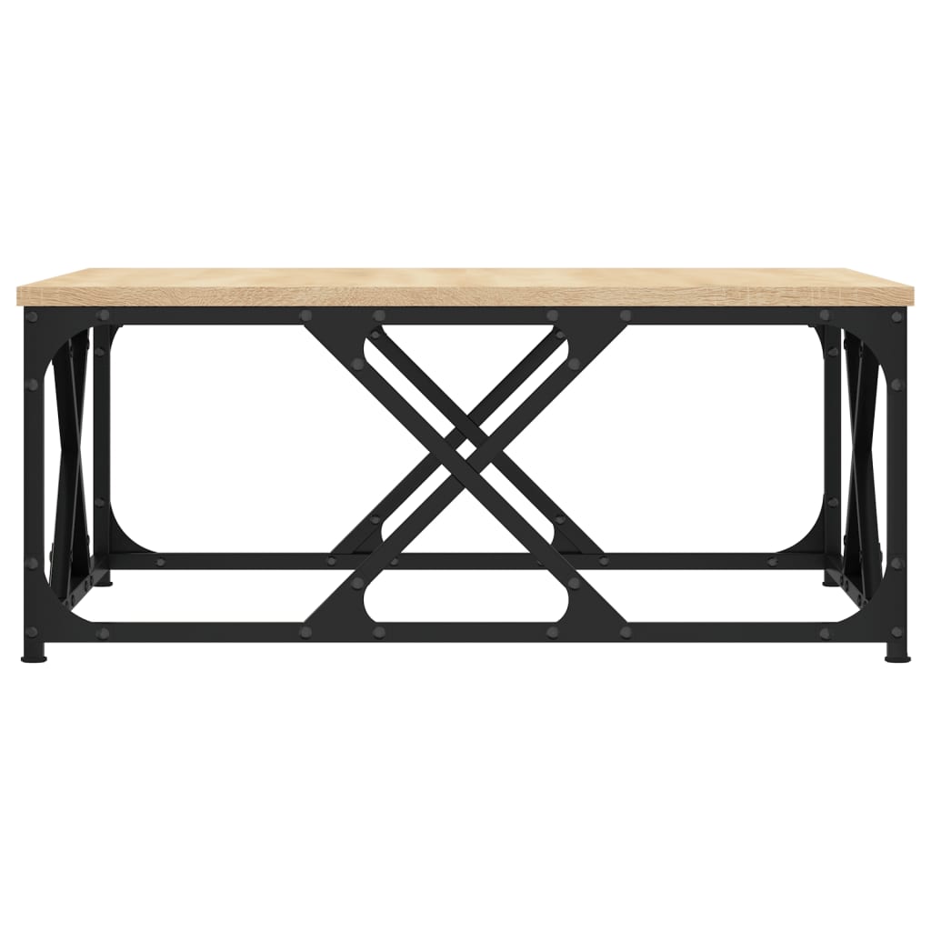 Salontafel Bewerkt Hout Kleurig 70 x 70 x 30 cm Sonoma eiken