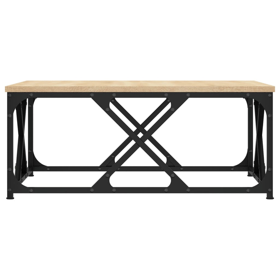 Salontafel Bewerkt Hout Kleurig 70 x 70 x 30 cm Sonoma eiken
