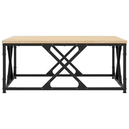 Salontafel Bewerkt Hout Kleurig 70 x 70 x 30 cm Sonoma eiken