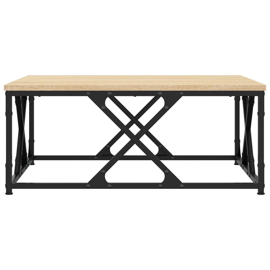 Salontafel Bewerkt Hout Kleurig 70 x 70 x 30 cm Sonoma eiken