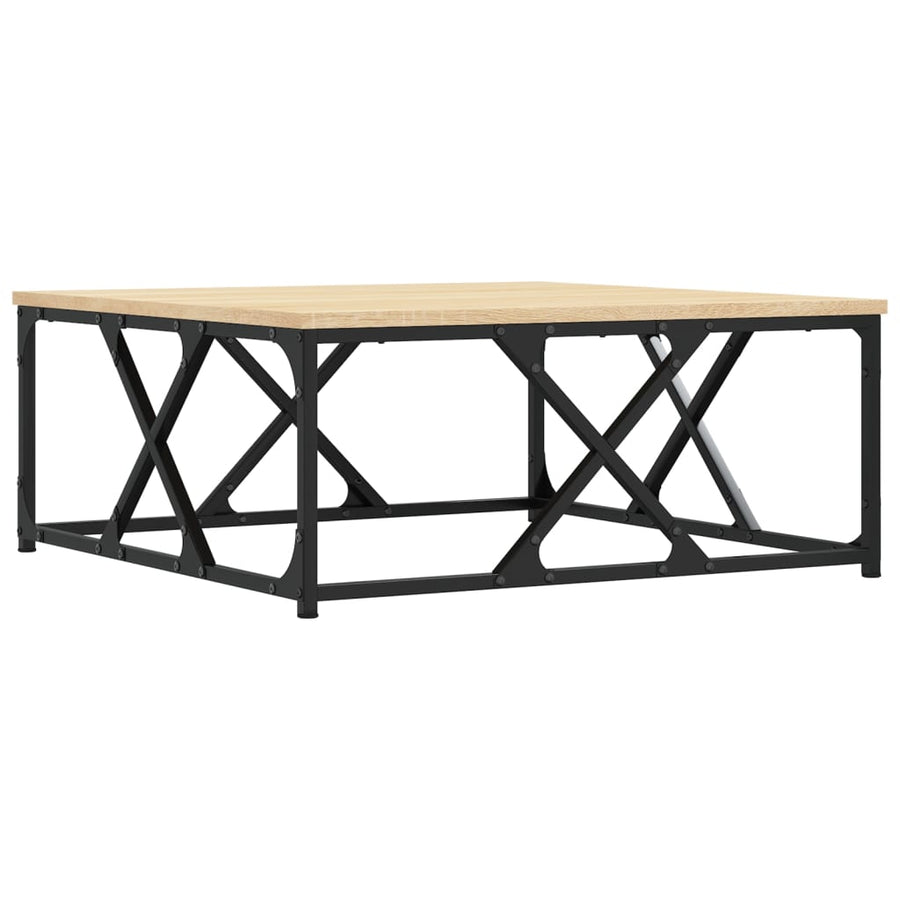 Salontafel Bewerkt Hout Kleurig 70 x 70 x 30 cm Sonoma eiken