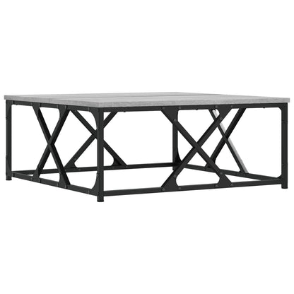 Salontafel 70x70x30 cm bewerkt hout grijs sonoma