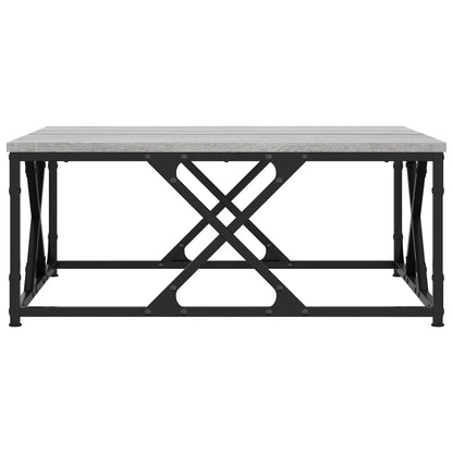 Salontafel 70x70x30 cm bewerkt hout grijs sonoma