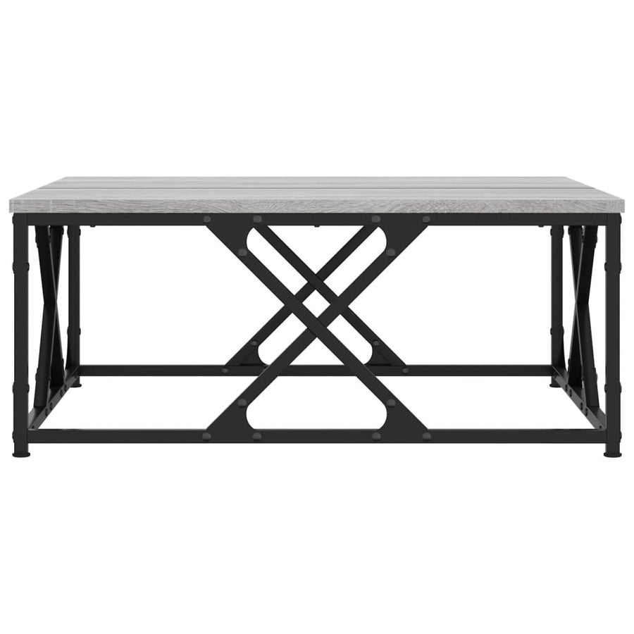 Salontafel 70x70x30 cm bewerkt hout grijs sonoma