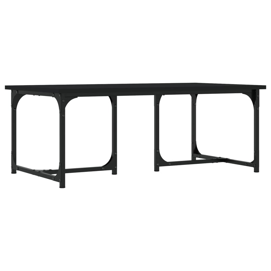 Salontafel 90X50X35 Cm Bewerkt Hout Zwart