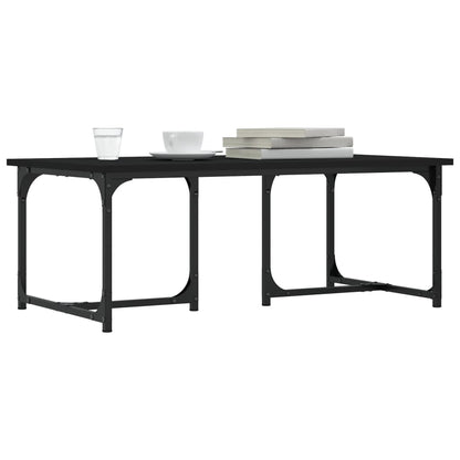 Salontafel 90X50X35 Cm Bewerkt Hout Zwart
