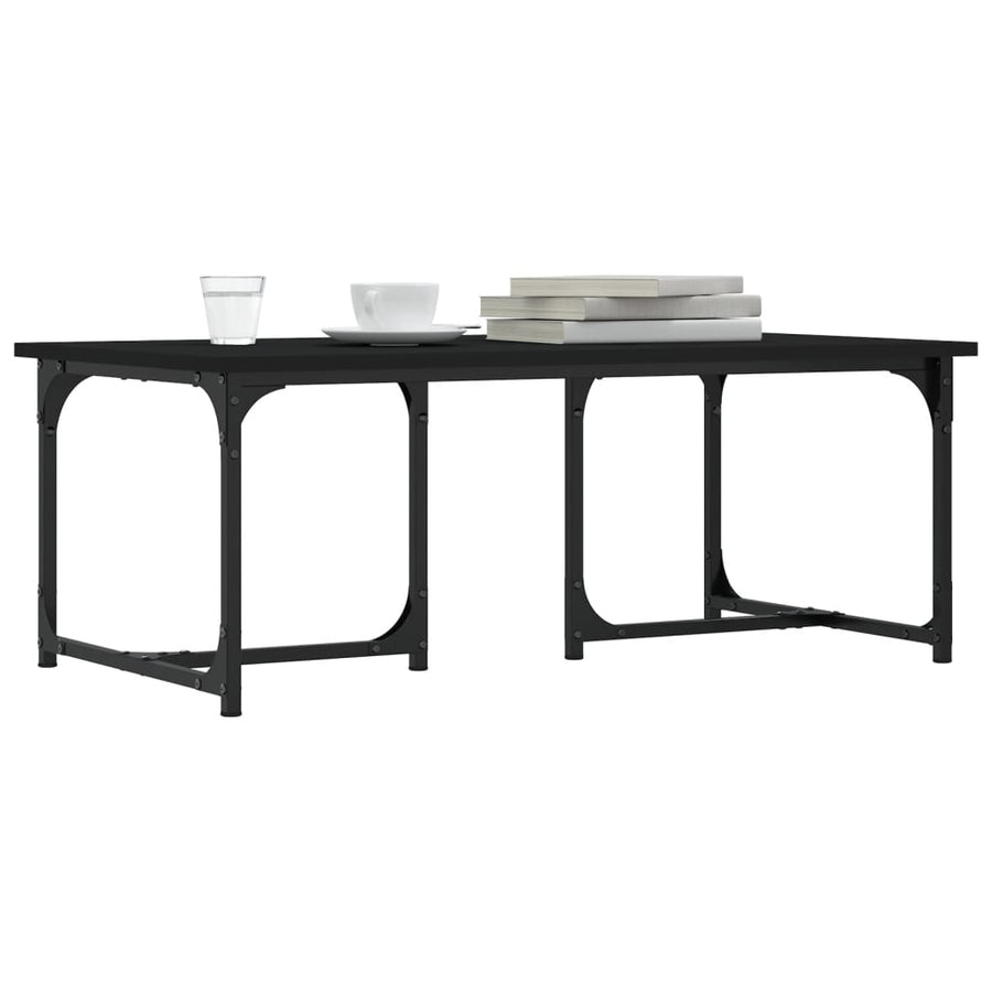Salontafel 90X50X35 Cm Bewerkt Hout Zwart