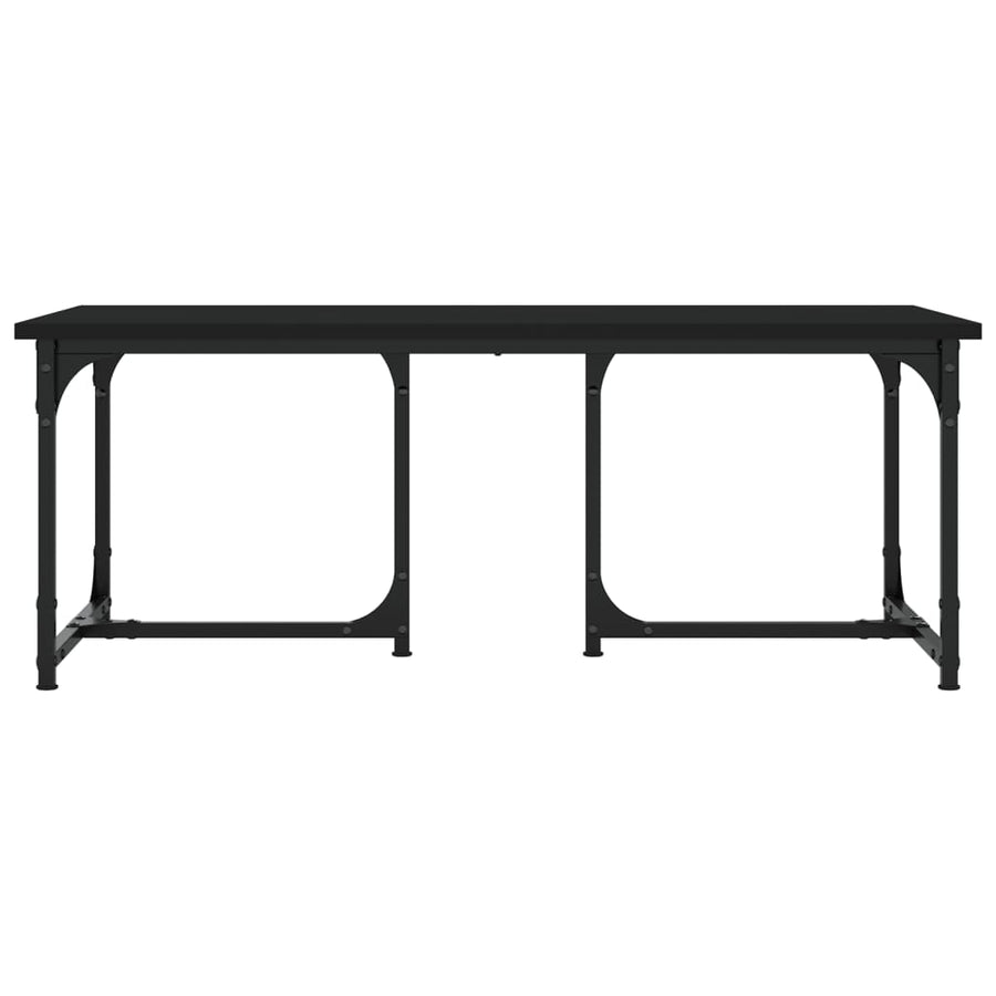 Salontafel 90X50X35 Cm Bewerkt Hout Zwart