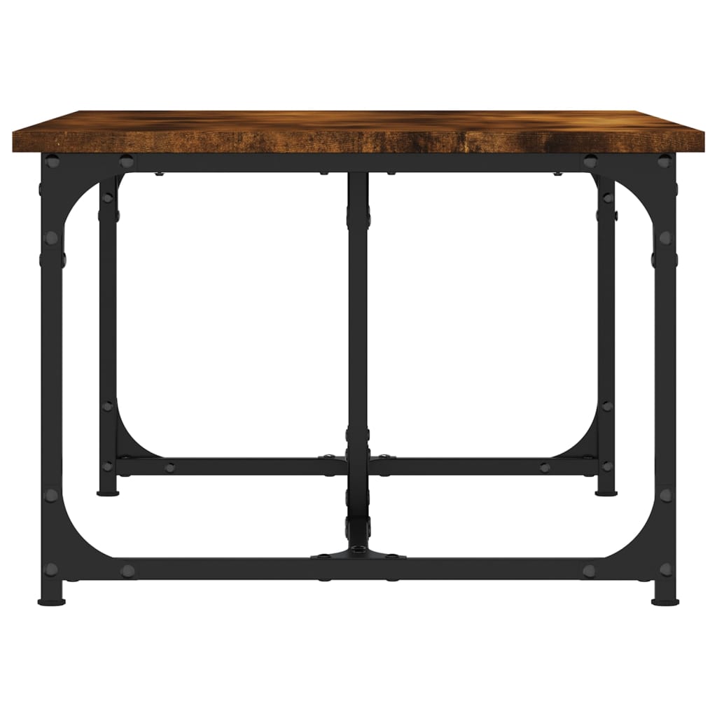 Salontafel 90X50X35 Cm Bewerkt Hout Kleurig Gerookt eiken