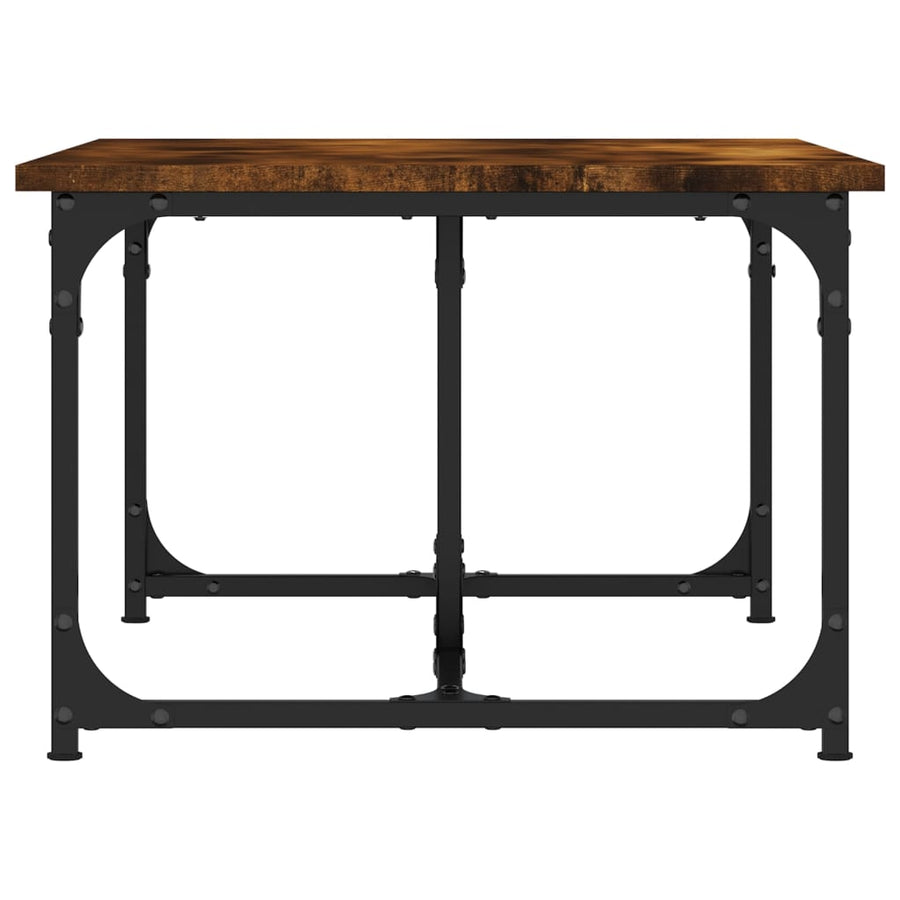 Salontafel 90x50x35 cm bewerkt hout gerookt eikenkleurig