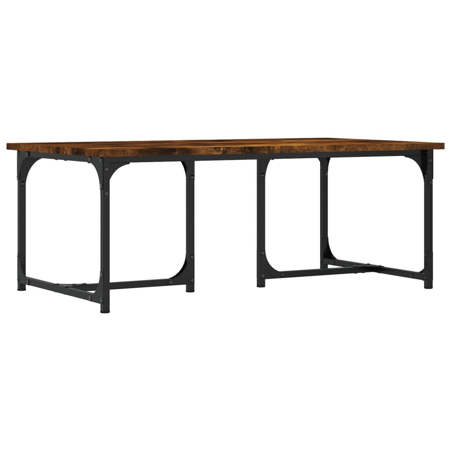 Salontafel 90x50x35 cm bewerkt hout gerookt eikenkleurig