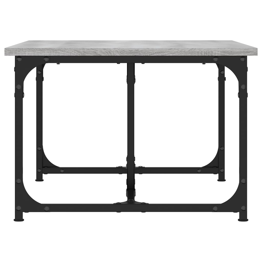 Salontafel 90X50X35 Cm Bewerkt Hout Eikenkleurig Grijs sonoma