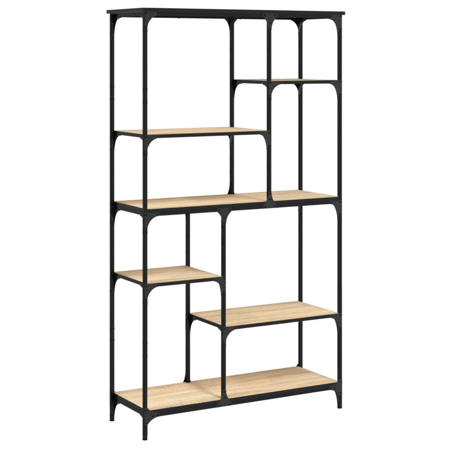 Boekenrek 99X35,5X176 Cm Bewerkt Hout En Staal 99 x 35.5 x 176 cm Sonoma eiken