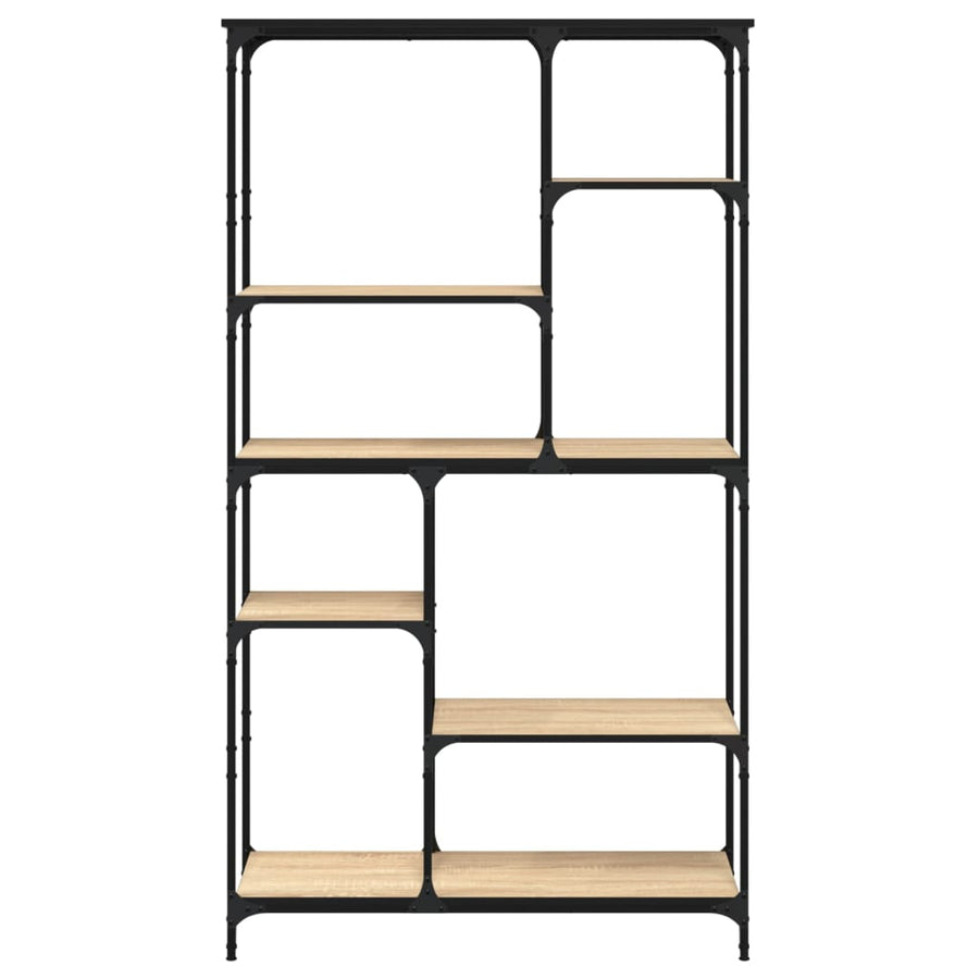 Boekenrek 99X35,5X176 Cm Bewerkt Hout En Staal 99 x 35.5 x 176 cm Sonoma eiken