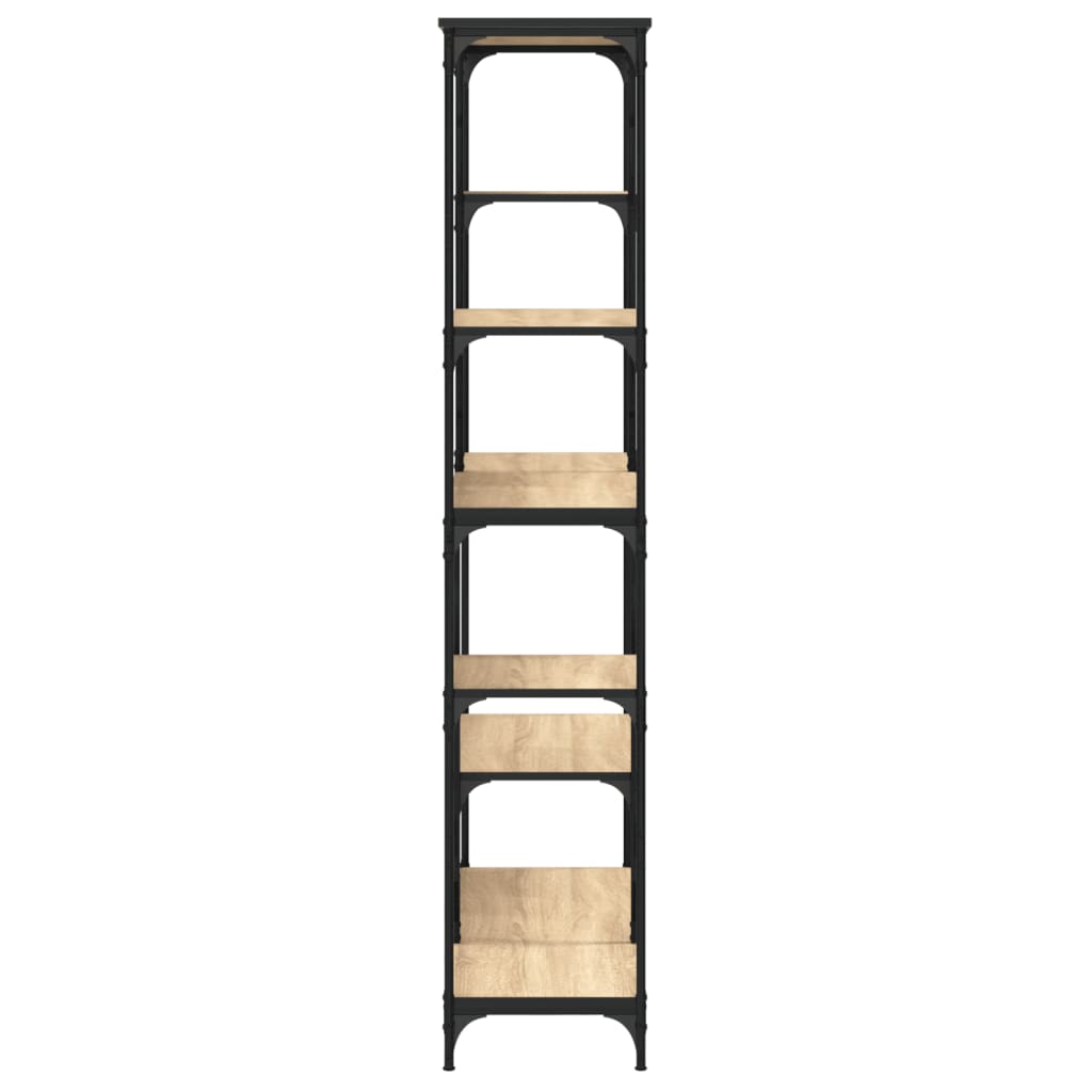 Boekenrek 99X35,5X176 Cm Bewerkt Hout En Staal 99 x 35.5 x 176 cm Sonoma eiken