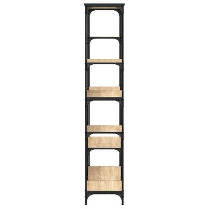 Boekenrek 99X35,5X176 Cm Bewerkt Hout En Staal 99 x 35.5 x 176 cm Sonoma eiken