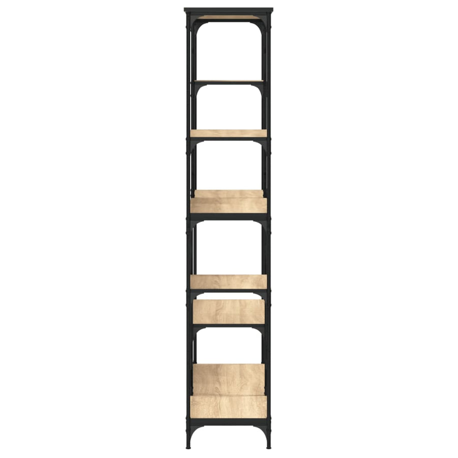 Boekenrek 99X35,5X176 Cm Bewerkt Hout En Staal 99 x 35.5 x 176 cm Sonoma eiken