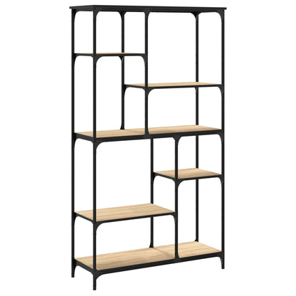 Boekenrek 99X35,5X176 Cm Bewerkt Hout En Staal 99 x 35.5 x 176 cm Sonoma eiken