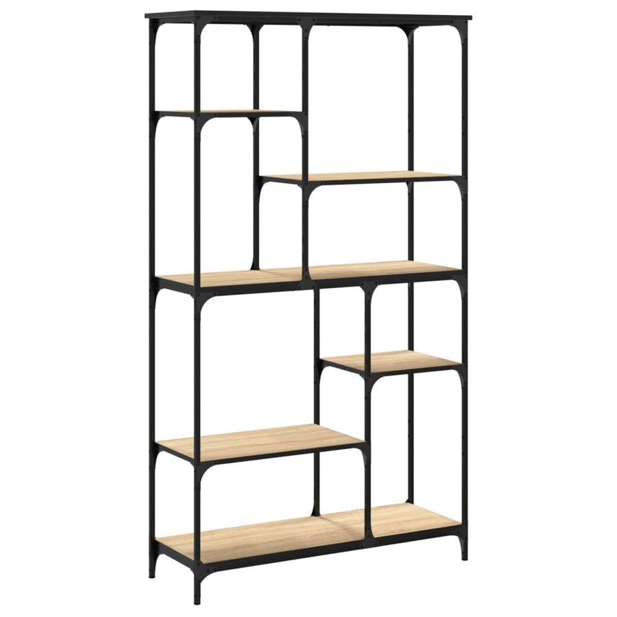 Boekenrek 99X35,5X176 Cm Bewerkt Hout En Staal 99 x 35.5 x 176 cm Sonoma eiken