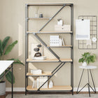 Boekenrek 91x36x176 cm bewerkt hout staal