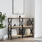 Console table 100x28x80.5 cm engineered wood Sonoma oak colour