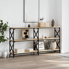Console table 156x28x80.5 cm engineered wood Sonoma oak finish