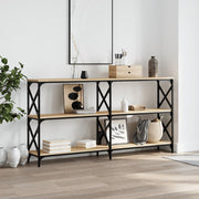 Wandtafel 156x28x80,5 cm bewerkt hout sonoma eiken
