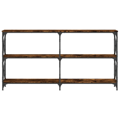 Wandtafel 156X28X80,5 Cm Bewerkt Hout Gerookt Eikenkleurig