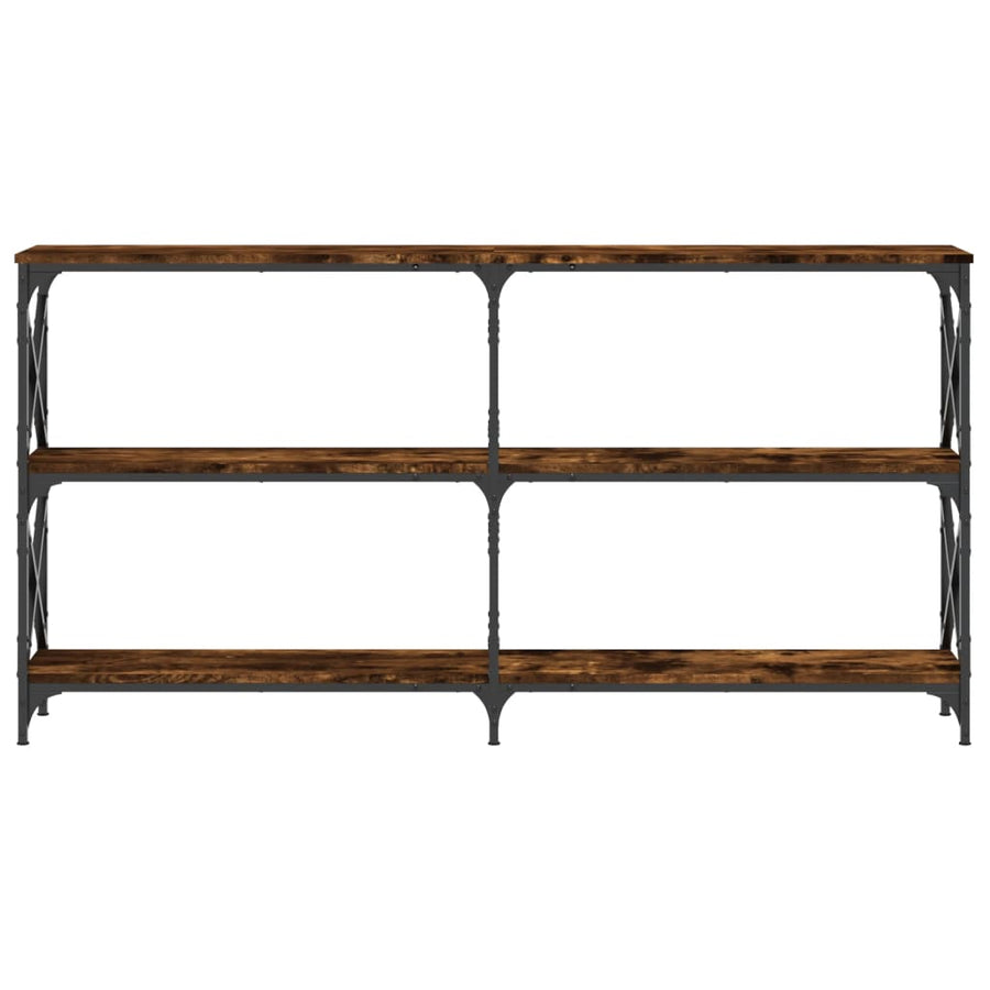Wandtafel 156X28X80,5 Cm Bewerkt Hout Gerookt Eikenkleurig