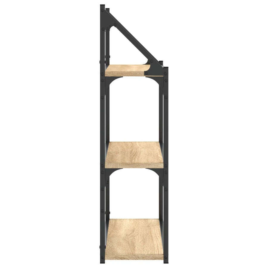 Wandrek 3-Laags 60X21X78,5 Cm Bewerkt Hout Kleurig 60 x 21 x 78.5 cm Sonoma eiken
