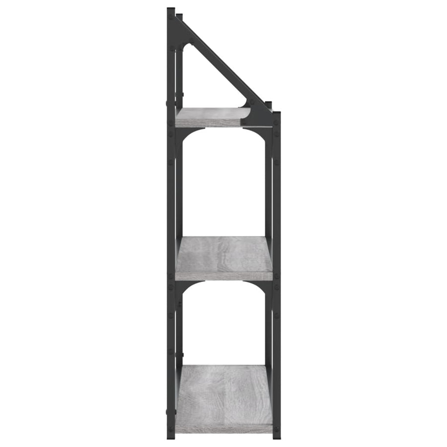 Wandrek 3-Laags 60X21X78,5 Cm Bewerkt Hout Grijs Sonoma