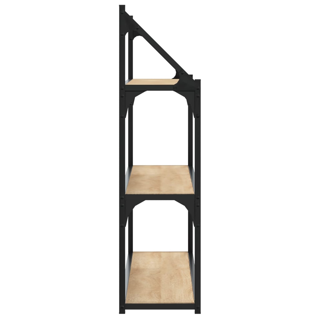 Wandrek 3-Laags 80X21X78,5 Cm Bewerkt Hout Sonoma Eikenkleurig
