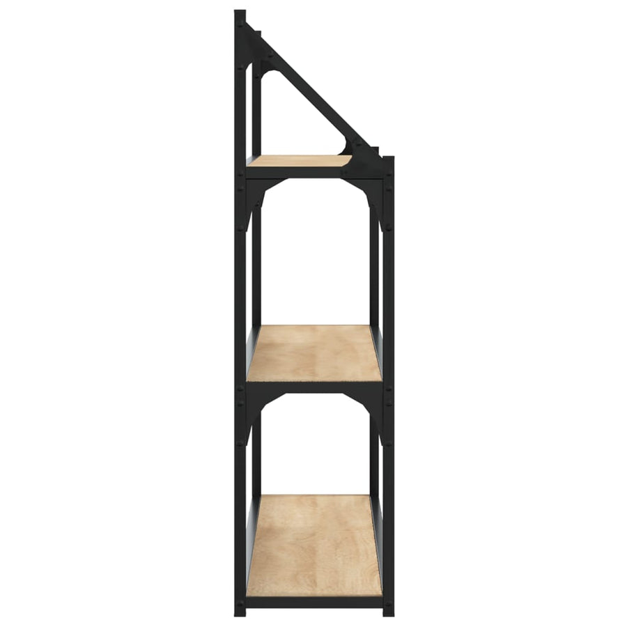 Wandrek 3-Laags 80X21X78,5 Cm Bewerkt Hout Sonoma Eikenkleurig