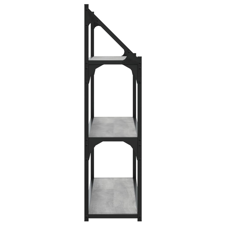Wandrek 3-Laags 80X21X78,5 Cm Bewerkt Hout Grijs Sonoma