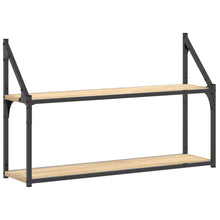 Wandrek 2-Laags 80X21X51 Cm Bewerkt Hout Sonoma Eikenkleurig