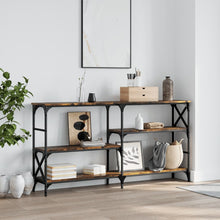 Wandtafel 150X29X76,5 Cm Bewerkt Hout Gerookt Eikenkleurig