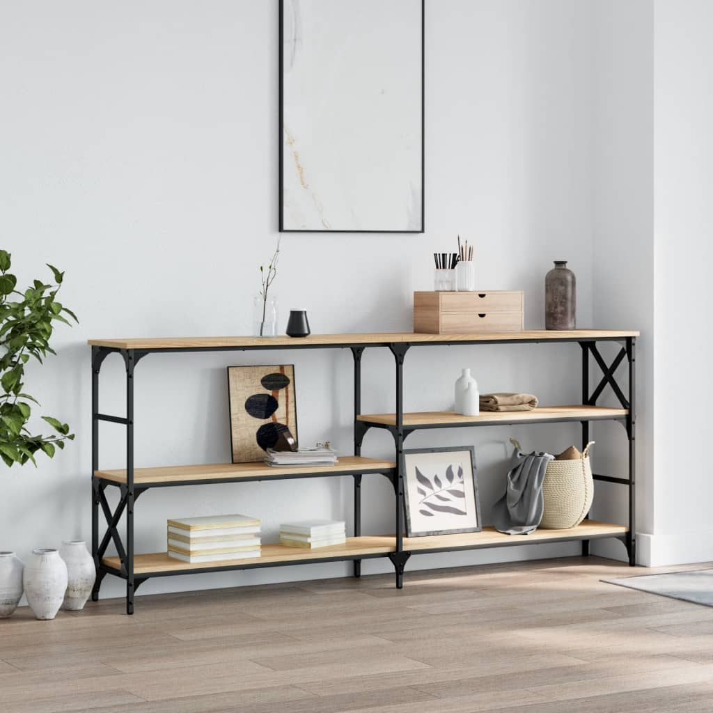 Wandtafel 180X29X76,5 Cm Bewerkt Hout Kleurig Sonoma eiken
