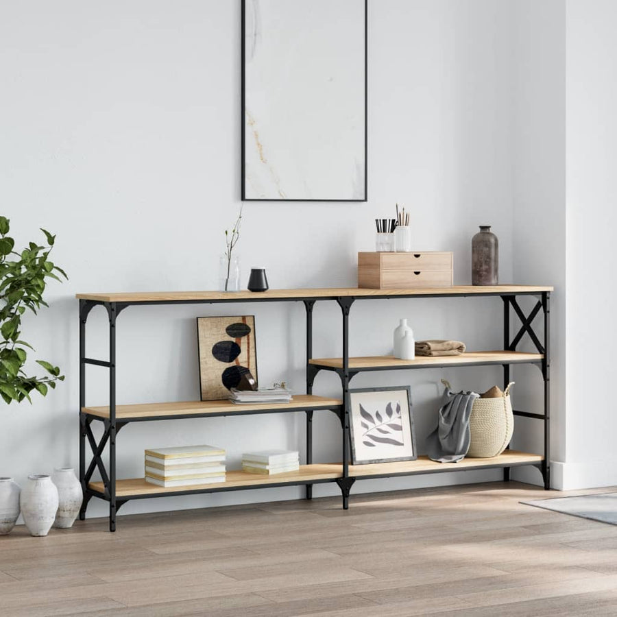 Wandtafel 180X29X76,5 Cm Bewerkt Hout Kleurig Sonoma eiken