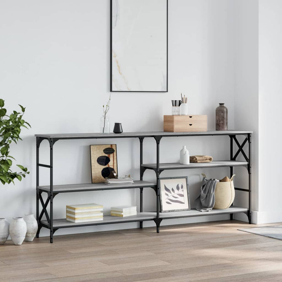 Wandtafel 180X29X76,5 Cm Bewerkt Hout Grijs Sonoma Eikenkleurig