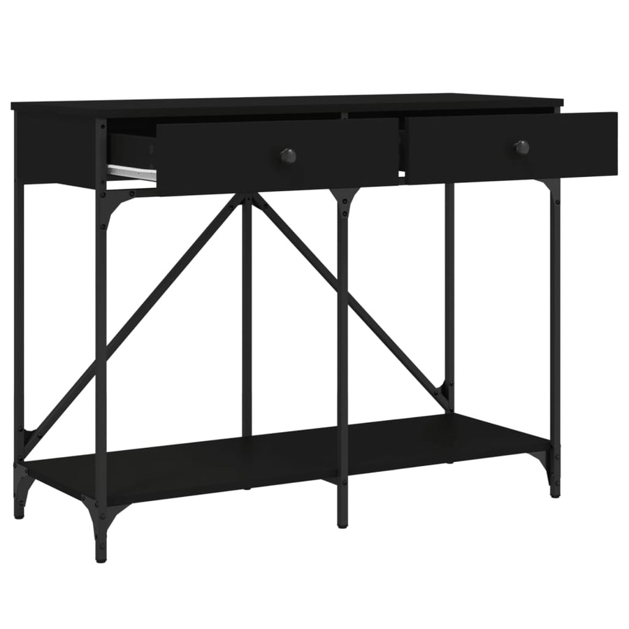 Wandtafel 100X39X78,5 Cm Bewerkt Hout Zwart