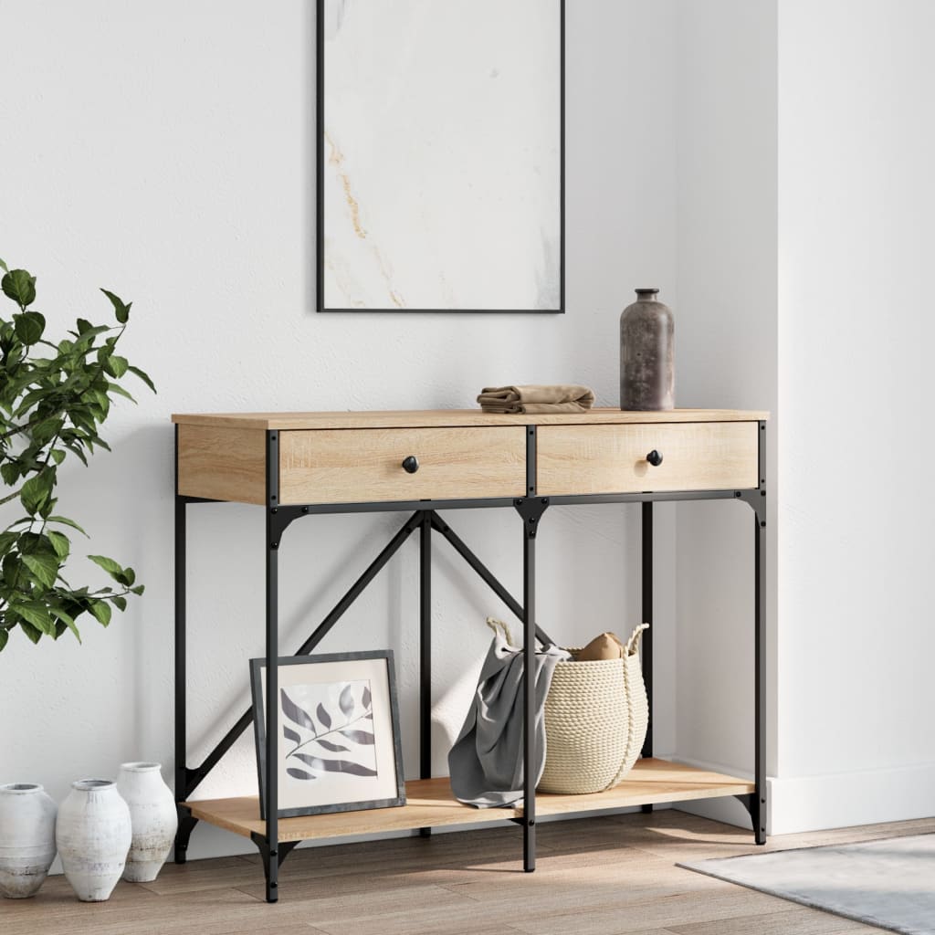 Wandtafel 100X39X78,5 Cm Bewerkt Hout Sonoma Eikenkleurig