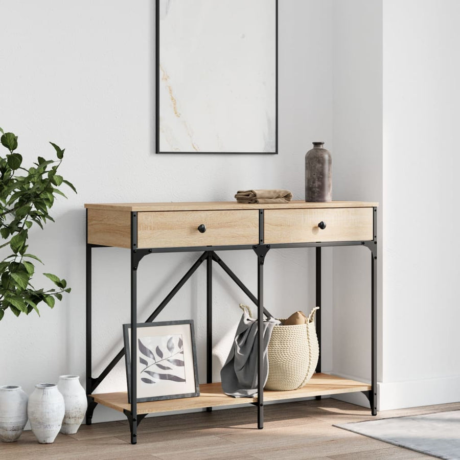 Wandtafel 100X39X78,5 Cm Bewerkt Hout Sonoma Eikenkleurig