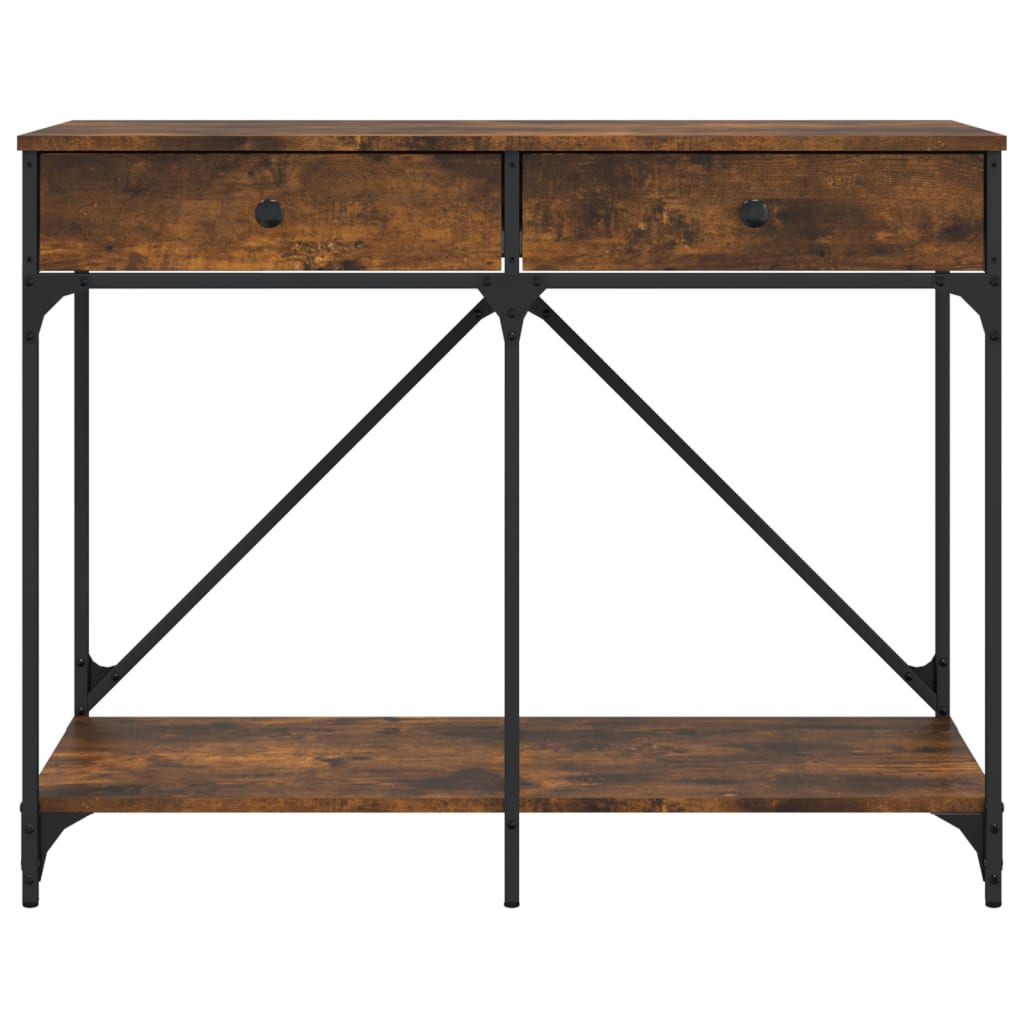 Wandtafel 100X39X78,5 Cm Bewerkt Hout Gerookt Eikenkleurig