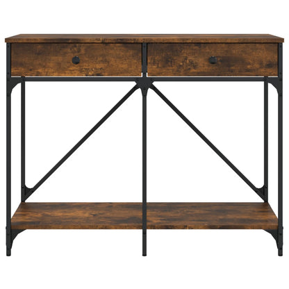 Wandtafel 100X39X78,5 Cm Bewerkt Hout Gerookt Eikenkleurig