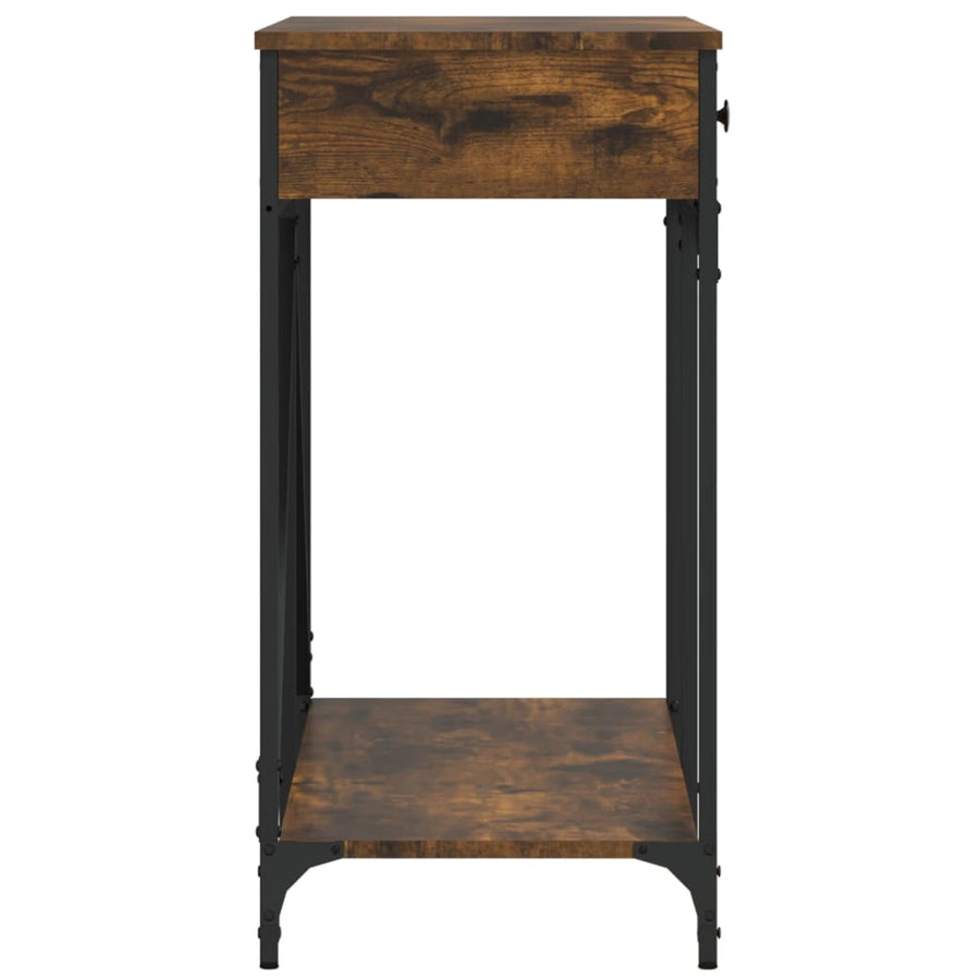 Wandtafel 100X39X78,5 Cm Bewerkt Hout Gerookt Eikenkleurig