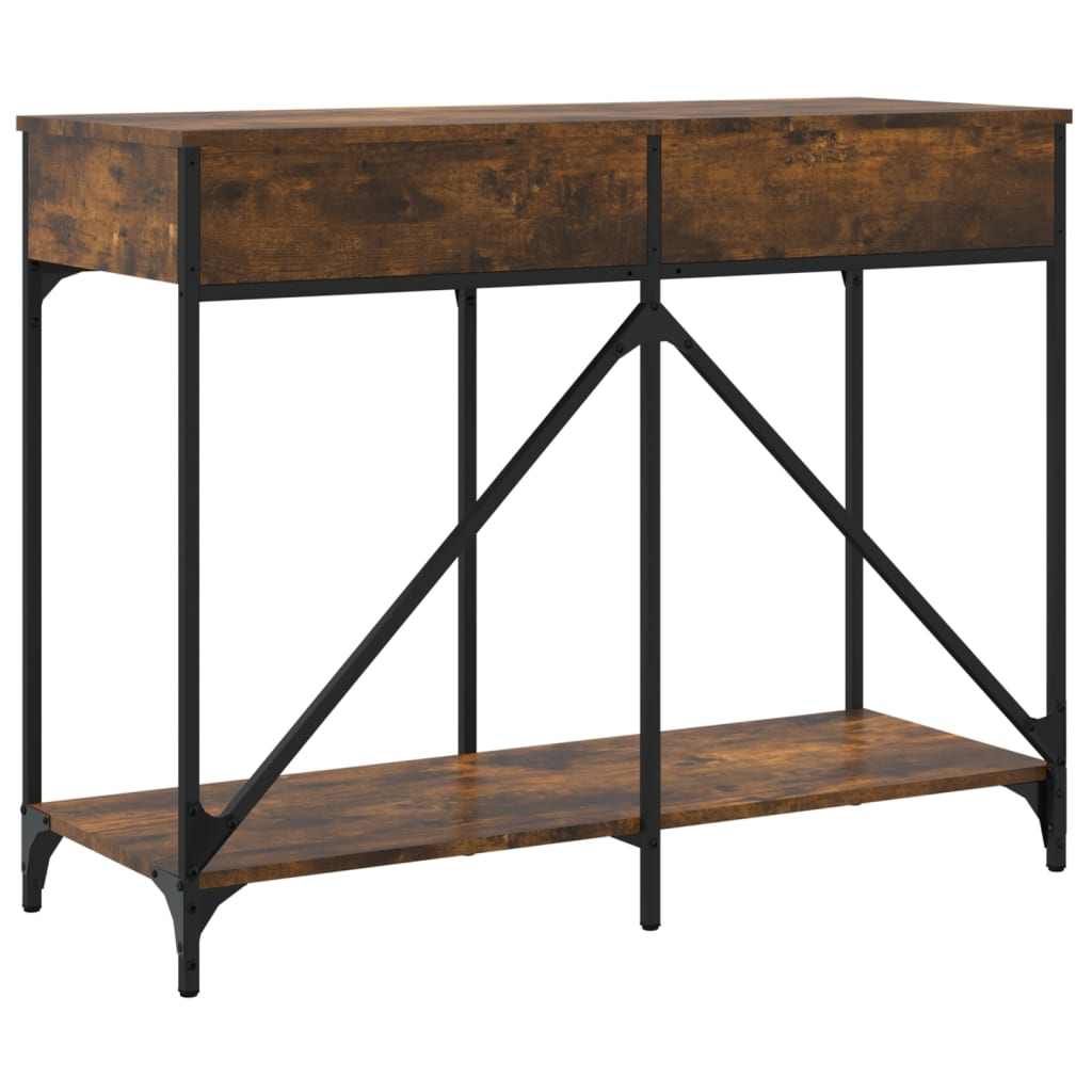 Wandtafel 100X39X78,5 Cm Bewerkt Hout Gerookt Eikenkleurig