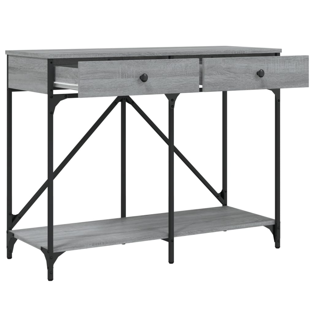 Wandtafel 100X39X78,5 Cm Bewerkt Hout Grijs Sonoma Eikenkleurig